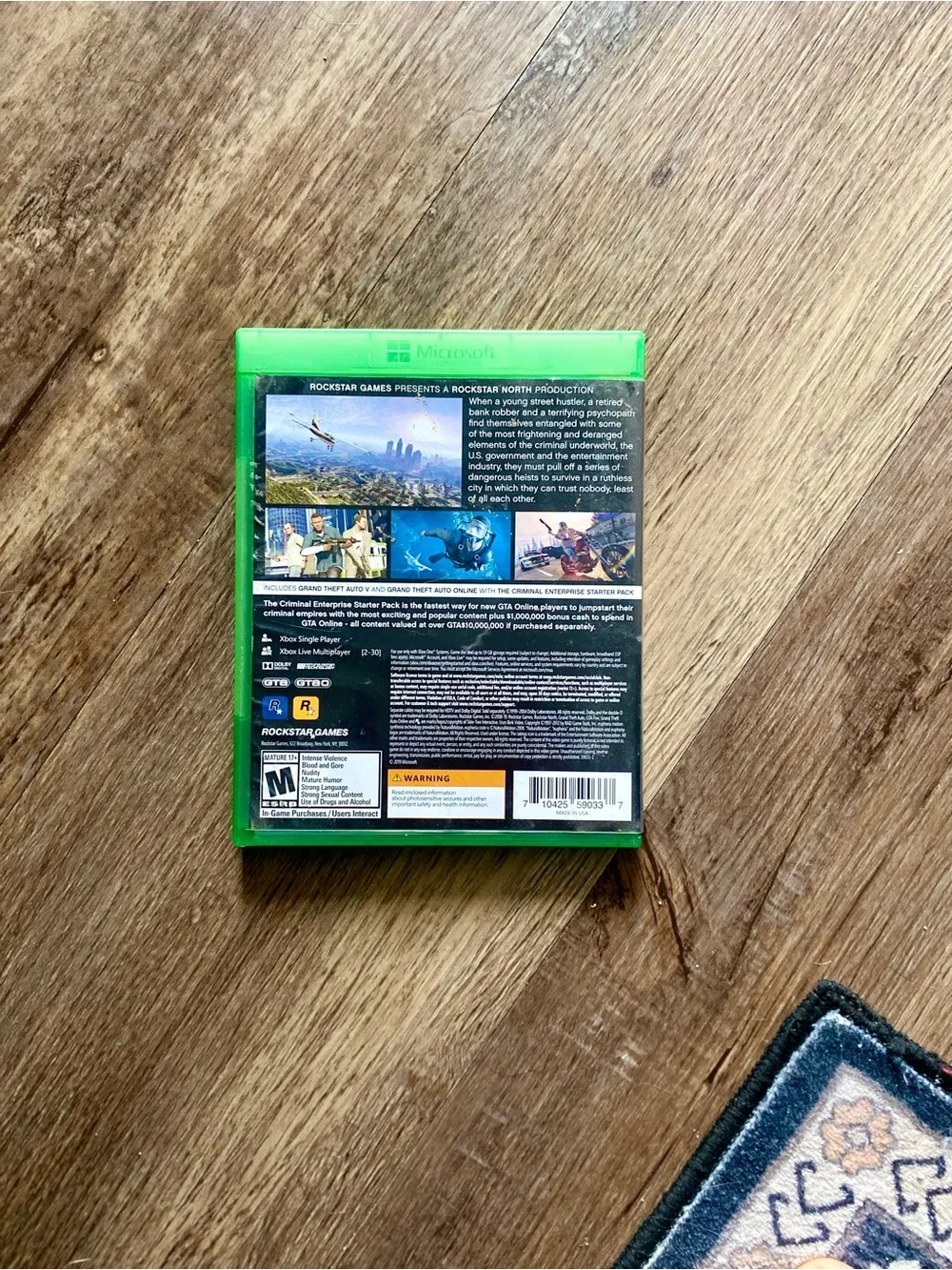 Grand Theft Auto V Premium Edition for Xbox One - Green Case